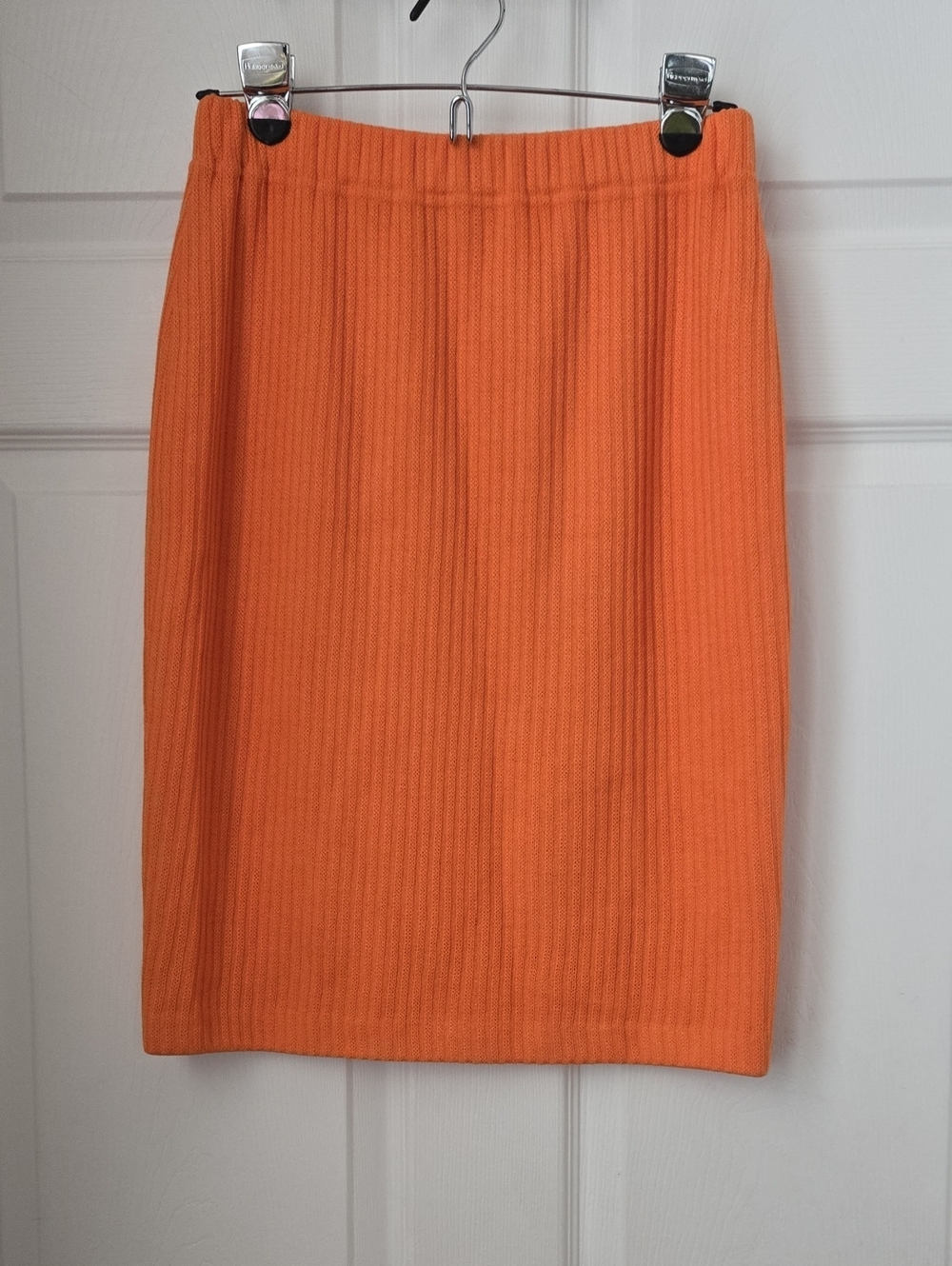 St.John| Orange Ribbed Pencil Skirt Size S/M